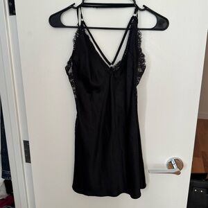 Victoria's Secret Black Lace Chemise